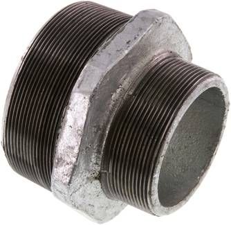 Doppelnippel R 4"-R 3", 25 bar Temperguss verzinkt