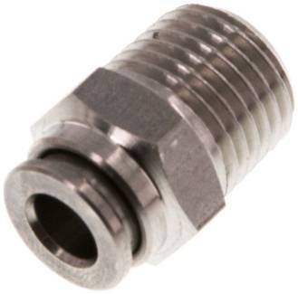 Gerader Steckanschluss R 1/4"-6mm, IQS-Edelstahl