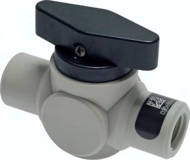 Kugelhahn, PVDF, G 1/4", PN 10