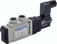 5/2-Wege Magnetventil, G 1/4" (G 1/8"), Federrückstellung, 230 V AC
