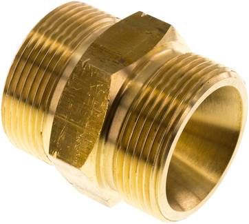 Doppelnippel G 1 1/2"-G 1 1/2" LH, Messing