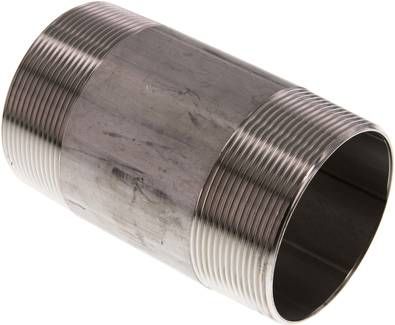 Rohrdoppelnippel R 2 1/2"-120mm, 20 bar 1.4571