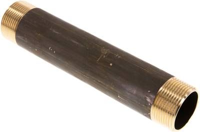 Rohrdoppelnippel G 1 1/4"-200mm, 16 bar Messing