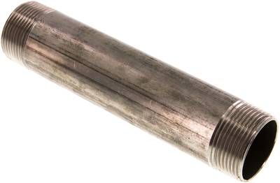 Rohrdoppelnippel R 1 1/4"-180mm, 20 bar 1.4571