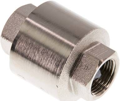 Rückschlagventil (leicht), G 3/8", PN 12, Messing vernickelt