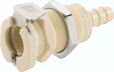 Schott-Kupplungsdose (LC) mit Schlauchtülle, Polypropylen (beige)