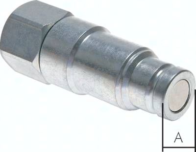 Flat-Face-Stecker mit Druck-eleminator, G 1/4", Größe 1