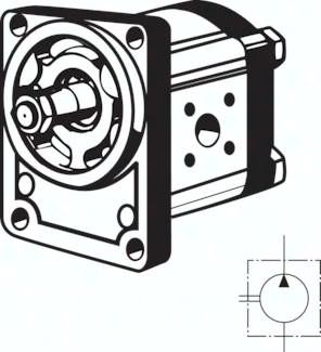 Bosch-Zahnradpumpe 19,0 ccm, Boschflansch, rechtsdrehend
