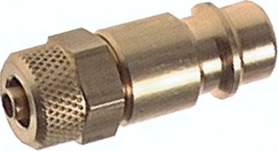 Kupplungsstecker (NW7,2) 6 x 4mm Schlauch, Messing