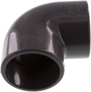90°-Klebemuffen-Winkel, PVC-U, 75mm