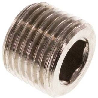 Verschlussstopfen Innenskt. R 1/8", 16 bar Messing vernickelt