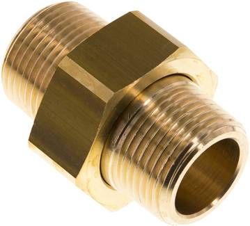 Doppelnippel trennbar R 1"-R 1", 16 bar Messing