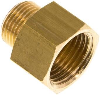 Reduziernippel G 3/8"(AG)-G 1/2"(IG), 16 bar Messing