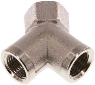 Y-Stück G 1/8" (IG), 16 bar Messing vernickelt