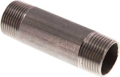 Rohrdoppelnippel R 1"-100mm, 20 bar 1.4571