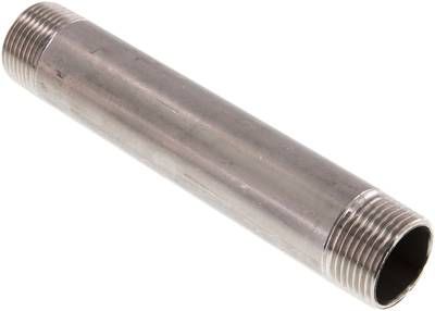 Rohrdoppelnippel R 1"-170mm, 20 bar 1.4571