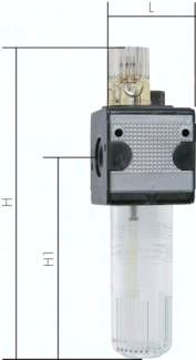 MULTIFIX Micro-Nebelöler, G 1/2", Baureihe 2, mit Polycarbonatbehälter