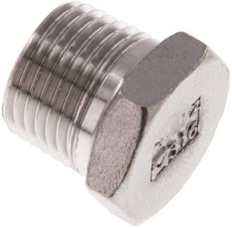Verschlussstopfen Außenskt. NPT 1/2", 1.4408