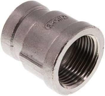 Rundmuffe Rp 3/4"-Rp 1/2", 16 bar 1.4408