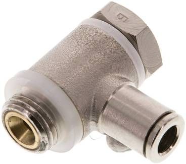 Winkel-Drosselrückschlag-ventil G 1/4"-6mm,abluftregelnd (Standard)