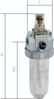 STANDARD-Öler, G 3/8", Baureihe 2, mit Polycarbonatbehälter