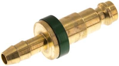 Kupplungsstecker (NW5) 6mm Schlauch, grün, Kreis Ø 10,5 mm