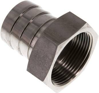 Aufschraub-Schlauchtülle G 1 1/2"-38mm, 40 bar 1.4571