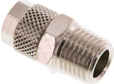 Gerade Verschraubung R 1/4"-8 x 6mm, Messing vernickelt