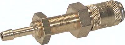 Schott-Kupplungsdose (NW2,7) 4mm Schlauch, Messing