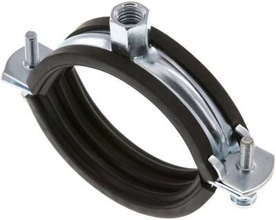 Rohrschelle 63 - 67mm,Stahl verzinkt mit Einlage, FISCHER