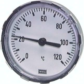 Bimetallthermometer, waage-recht D80/0 - 60°C/40mm