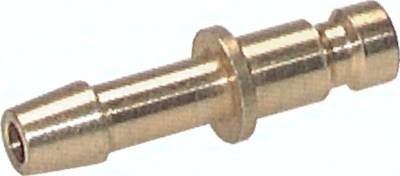 Kupplungsstecker (NW2,7) 4mm Schlauch, Messing