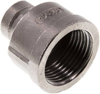 Rundmuffe Rp 1"-Rp 3/8", 16 bar 1.4408