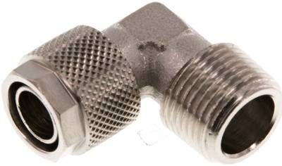 Winkel-Verschraubung R 3/8"-12 x 10mm, Messing vernickelt