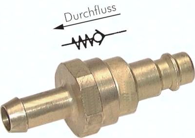 Kupplungsstecker (NW7,2) 9mm Schlauch mit Rückschlagventil