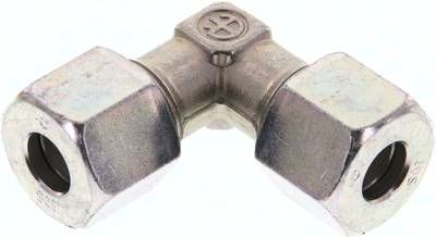 Winkel-Schneidringverschrau-bung 10 S, Stahl verzinkt