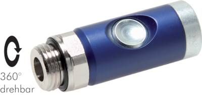 Sicherheits-Druckknopfkupplung (NW7,2), G 1/2" AG, Stahl verzinkt