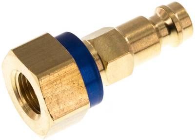 Kupplungsstecker (NW5) G 1/8"(IG), blau, Sechseck SW10