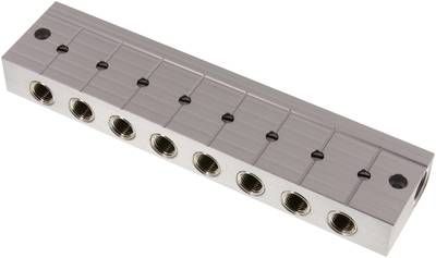 Verteilerleiste m. Kugel-hähnen 2 x G 3/8"-8 x G 1/4"