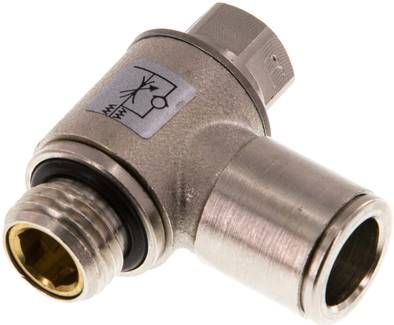 Winkel-Drosselrückschlag-ventil G 1/4"-10mm,abluftregelnd (Standard)