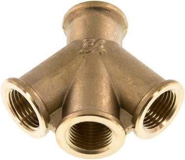 3-fach-Luftweiche G 1/2", Messing