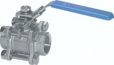3-teiliger Edelstahl-Kugel-hahn, NPT 1 1/4", PN 63, kurz