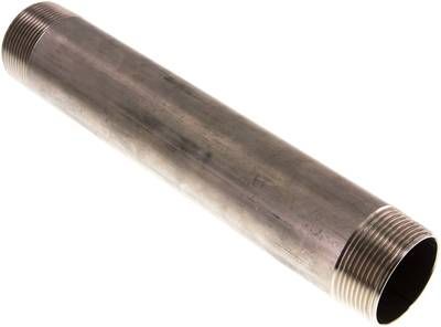 Rohrdoppelnippel R 1 1/2"-250mm, 20 bar 1.4571