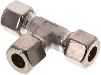 T-Schneidringverschraubung 14 S, Klemmring 1.4571 (NC)