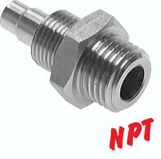 Gerades Gewindestück NPT 1/8"-6 x 4mm, 1.4571