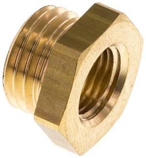 Reduziernippel M 14 x 1,5(AG)-M 10 x 1(IG), Messing
