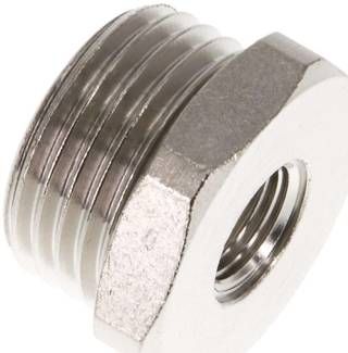 Reduziernippel G 1/2"(AG)-G 1/8"(IG), 16 bar Messing vernickelt