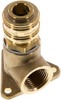 Wanddose mit Kupplungsdose, G 1/2" (IG), Messing