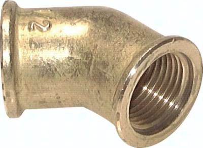 45°-Winkel Rp 1" (IG), 16 bar Messing