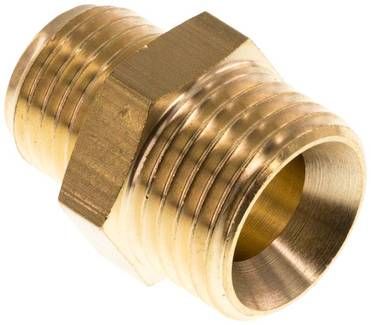 Doppelnippel G 1/4"-M 16 x 1,5, Messing